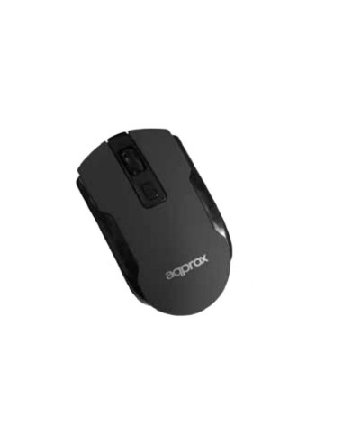 Approx Wireless Optical Mouse Black ratón RF inalámbrico Óptico 1600 DPI Ambidextro Negro