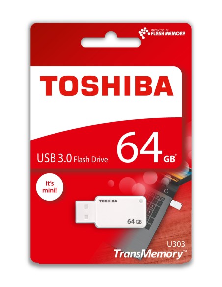 Toshiba TransMemory U303 unidad flash USB 64 GB 3.0 (3.1 Gen 1) Conector Tipo A Blanco