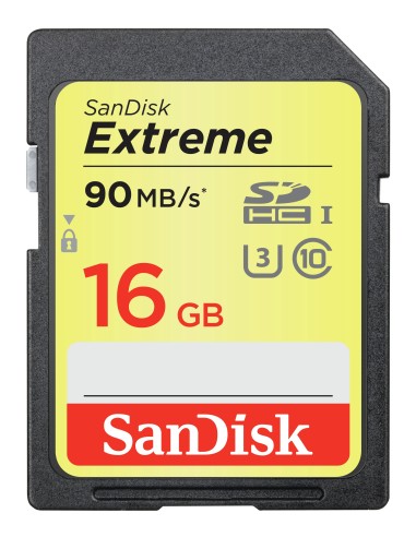 Sandisk Extreme memoria flash 16 GB SDHC Clase 10 UHS-I