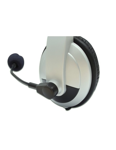 Digitus DA-12201 auricular con micrófono Diadema Binaural Negro, Blanco