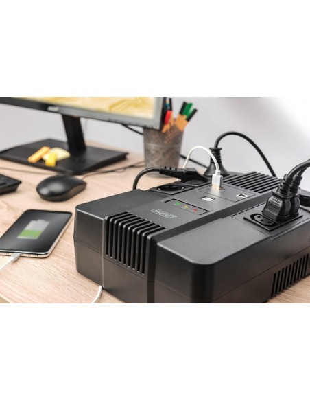 Digitus DN-170111 sistema de alimentación ininterrumpida (UPS) Línea interactiva 800 VA 480 W 7 salidas AC