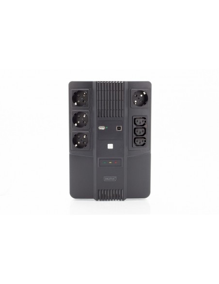 Digitus DN-170111 sistema de alimentación ininterrumpida (UPS) Línea interactiva 800 VA 480 W 7 salidas AC