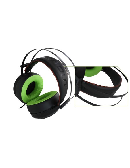 KeepOut HX10 auricular y casco Auriculares Diadema Negro, Verde