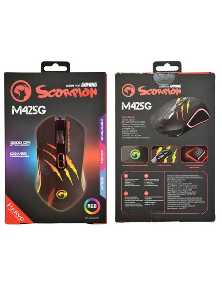 Scorpion RATÓN GAMING LED (MA-M425G)
