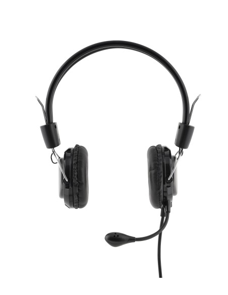 Bluestork MC-201 auricular con micrófono Binaural Diadema Negro, Plata