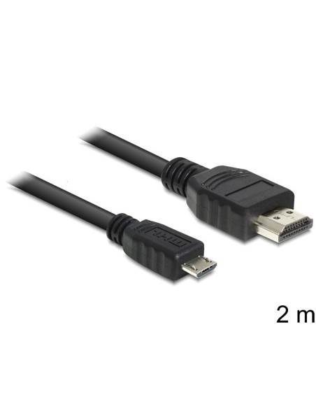 DeLOCK 83244 cable HDMI 2 m HDMI tipo A (Estándar) Negro