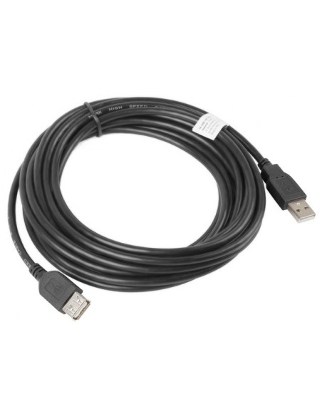 CABLE ALARGADOR USB A-MACHO A-HEMBRA NEGRO 5 MTS LANBERG