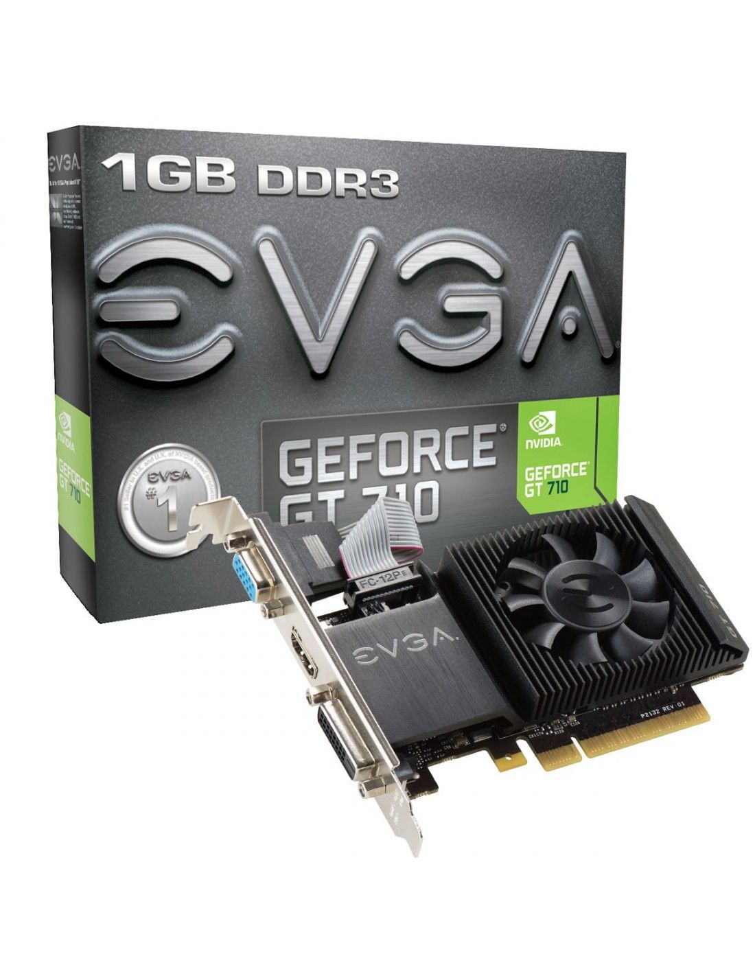 Vacilar Investigación sentar EVGA 01G-P3-2711-KR tarjeta gráfica NVIDIA GeForce GT 710 1 GB GDDR3