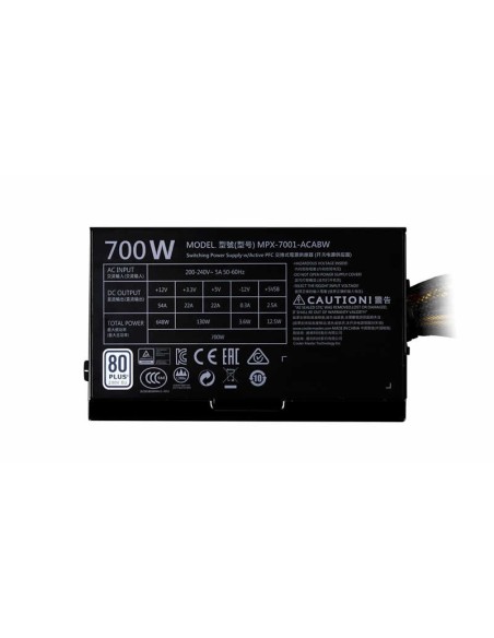 Cooler Master MasterWatt Lite unidad de fuente alimentación 700 W ATX Negro