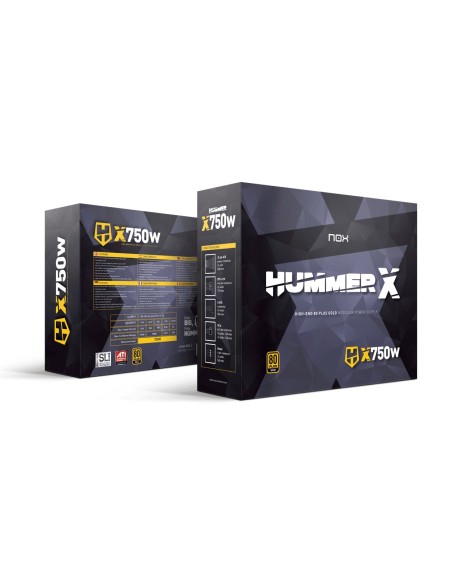 NOX Hummer X750W unidad de fuente alimentación 750 W ATX Negro