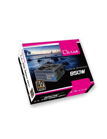 L-Link LL-PS-850-80+ unidad de fuente alimentación 850 W ATX Negro