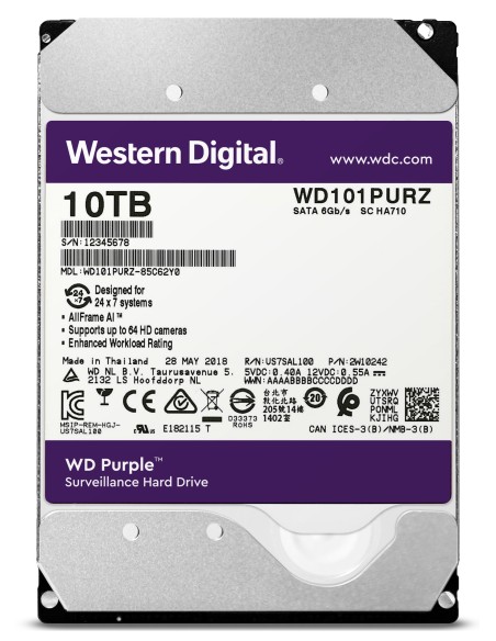 Western Digital Purple 3.5" 10000 GB Serial ATA III