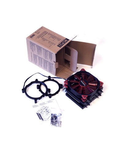 Mars Gaming MCPU3 ventilador de PC Procesador Enfriador 12 cm Negro, Metálico, Rojo