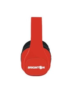 Brigmton Auriculares MP3/Radio SD Bateria Rojos - Imagen 1