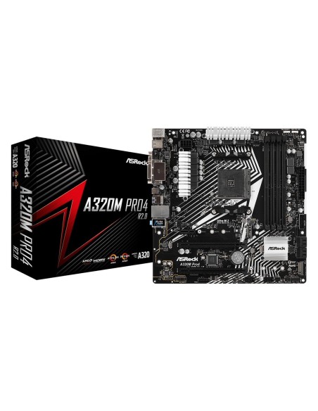 Asrock A320M Pro4 R2.0 AMD Promontory A320 Zócalo AM4 micro ATX