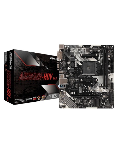 Asrock AB350M-HDV R4.0 AMD Promontory B350 Zócalo AM4 micro ATX