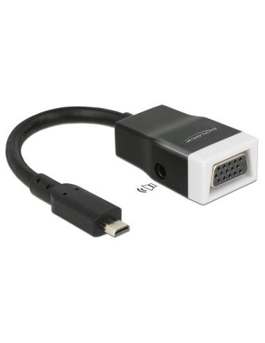 DeLOCK 65589 cable gender changer HDMI-micro D VGA, 3.5mm Negro