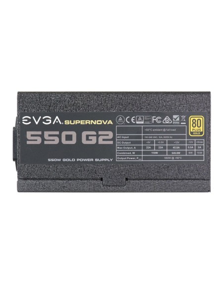 EVGA SuperNOVA 550 G2 unidad de fuente de alimentación 550 W 24-pin ATX Negro