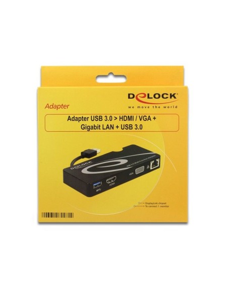 DeLOCK 62461 Adaptador gráfico USB Negro