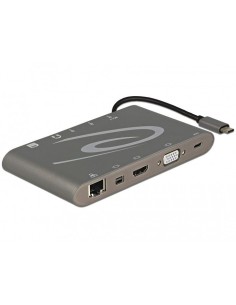 DeLOCK 87297 hub de interfaz USB 3.2 Gen 2 (3.1 Gen 2) Type-C Gris