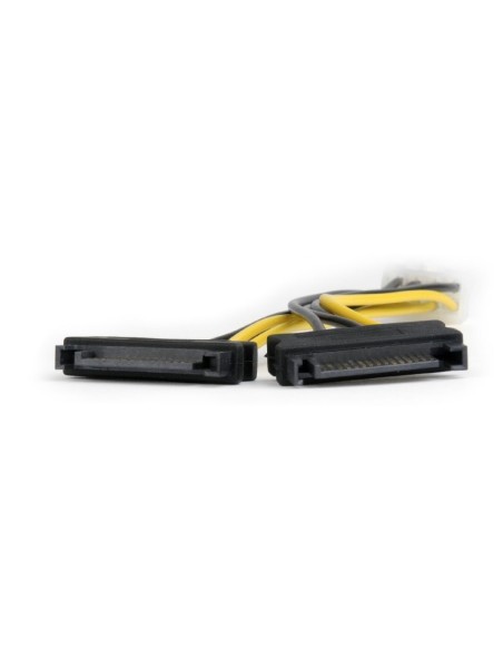 Gembird CC-PSU-83 cable gender changer SATA x 2 PCI-E (8-pin) Negro, Amarillo