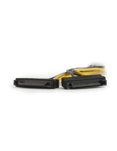 Gembird CC-PSU-83 cable gender changer SATA x 2 PCI-E (8-pin) Negro, Amarillo