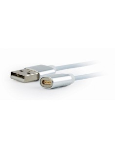 Gembird CC-USB2-AMLM31-1M cable gender changer USB 2.0 8-pin MicroUSB USB-C Blanco