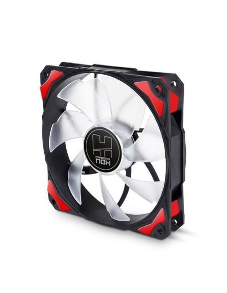 NOX H-Fan LED Carcasa del ordenador Ventilador 12 cm Negro, Rojo, Blanco
