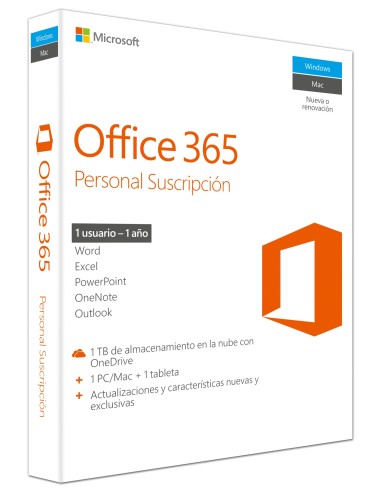Microsoft Office 365 Personal 1 licencia(s) 1 año(s)