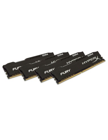HyperX FURY Black 64GB DDR4 2400MHz Kit módulo de memoria 4 x 16 GB