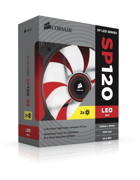 Corsair Air SP120 LED Twin Pack Carcasa del ordenador Ventilador 12 cm Negro