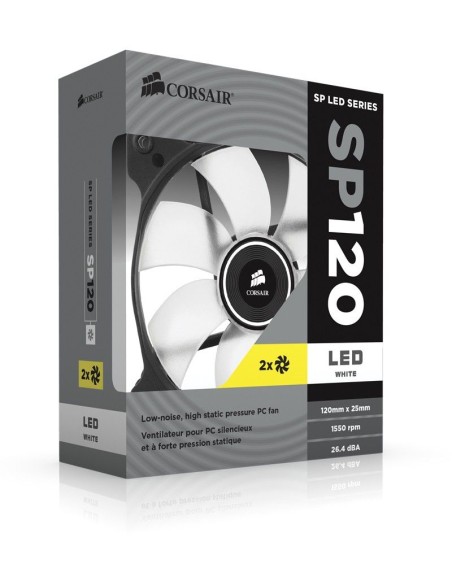 Corsair Air SP120 LED Twin Pack Carcasa del ordenador Ventilador 12 cm Negro