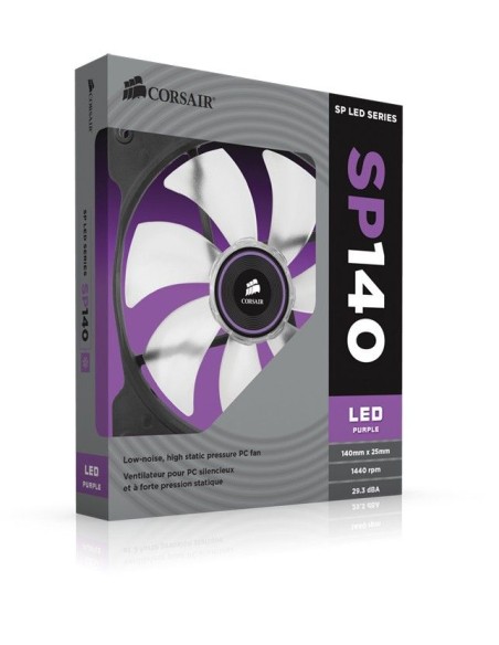 Corsair Air SP140 LED Carcasa del ordenador Ventilador 14 cm Negro