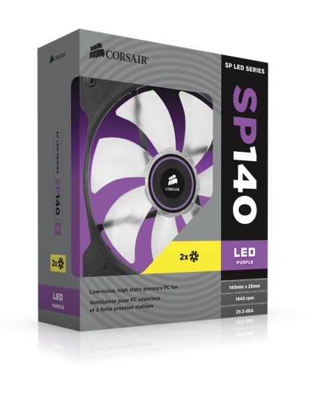 Corsair Air SP140 LED Twin Pack Carcasa del ordenador Ventilador 14 cm Negro