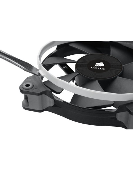 Corsair Air SP120 PWM High Performance Edition Twin Pack Conjunto de chips Ventilador 12 cm Negro, Azul, Rojo, Blanco