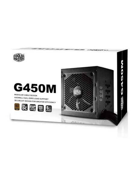 Cooler Master G450M unidad de fuente de alimentación 450 W 20+4 pin ATX ATX Negro