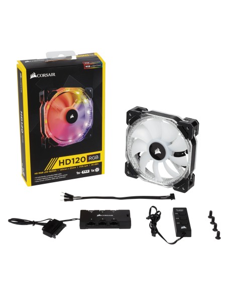 Corsair HD120 Carcasa del ordenador Ventilador 12 cm Negro, Blanco