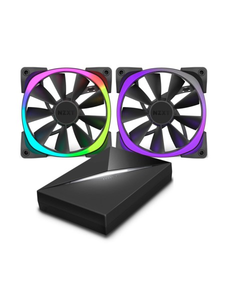 NZXT Aer RGB & HUE+ Carcasa del ordenador Ventilador 14 cm Negro