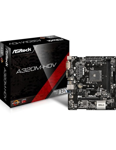 Asrock A320M-HDV AMD A320 Zócalo AM4 micro ATX