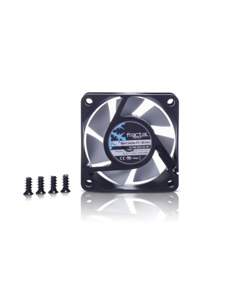 Fractal Design Silent Series R3 60mm Carcasa del ordenador Ventilador 6 cm Negro, Blanco