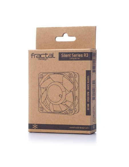 Fractal Design Silent Series R3 60mm Carcasa del ordenador Ventilador 6 cm Negro, Blanco