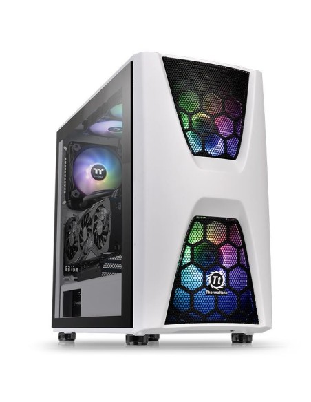 Thermaltake Commander C34 TG Snow ARGB Edition Midi Tower Negro, Blanco