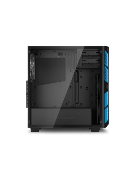 Sharkoon AI7000 Glass Torre Negro, Azul