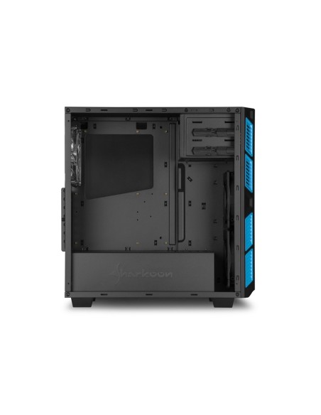 Sharkoon AI7000 Glass Torre Negro, Azul
