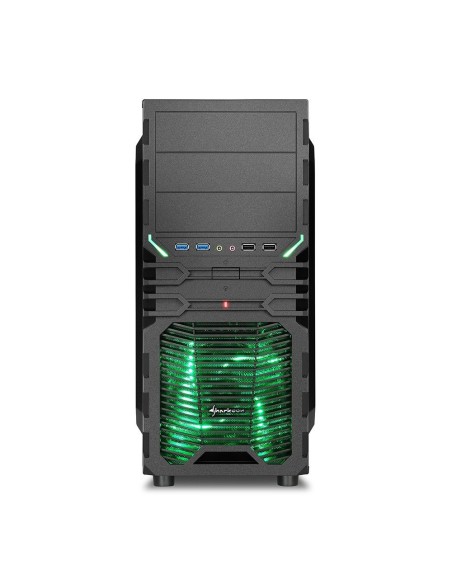 Sharkoon VG4-W Midi Tower Negro, Verde