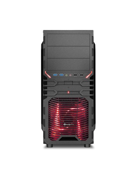 Sharkoon VG4-W Midi Tower Negro, Rojo