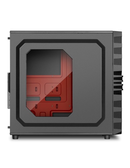 Sharkoon VG4-W Midi Tower Negro, Rojo