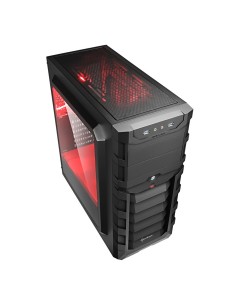 Sharkoon SKILLER SGC1 Window Midi Tower Negro, Rojo