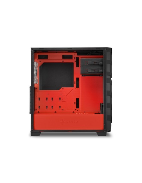 Sharkoon SKILLER SGC1 Window Midi Tower Negro, Rojo