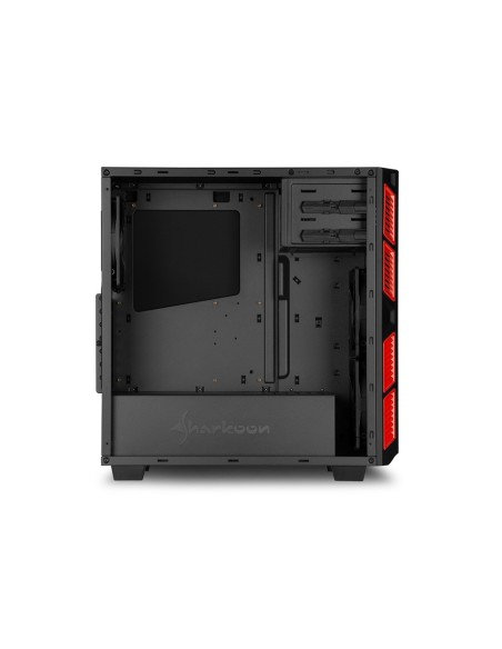 Sharkoon AI7000 Silent Midi Tower Negro, Rojo